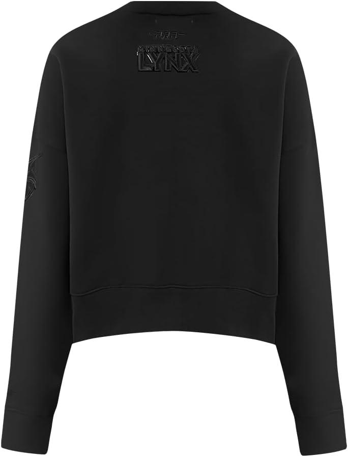 imagePro Standard WNBA womens Womens Wnba Classic Triple Black Brushed Back French Terry Crewneck SweatshirtBlack