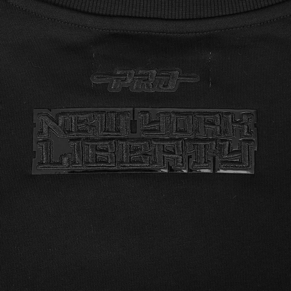 imagePro Standard WNBA womens Womens Wnba Classic Triple Black Brushed Back French Terry Crewneck SweatshirtBlack