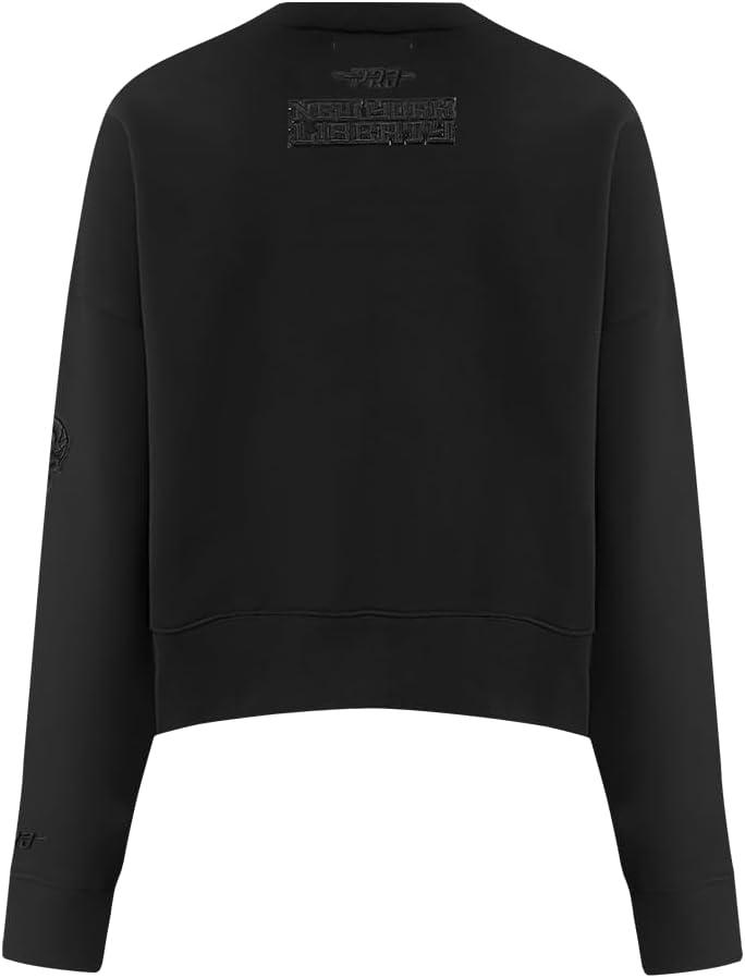 imagePro Standard WNBA womens Womens Wnba Classic Triple Black Brushed Back French Terry Crewneck SweatshirtBlack