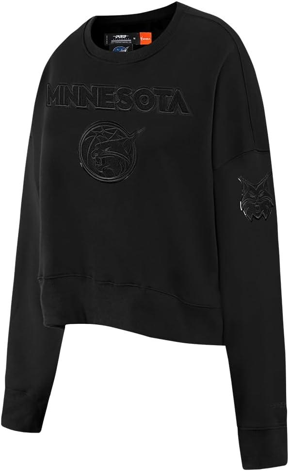 imagePro Standard WNBA womens Womens Wnba Classic Triple Black Brushed Back French Terry Crewneck SweatshirtBlack