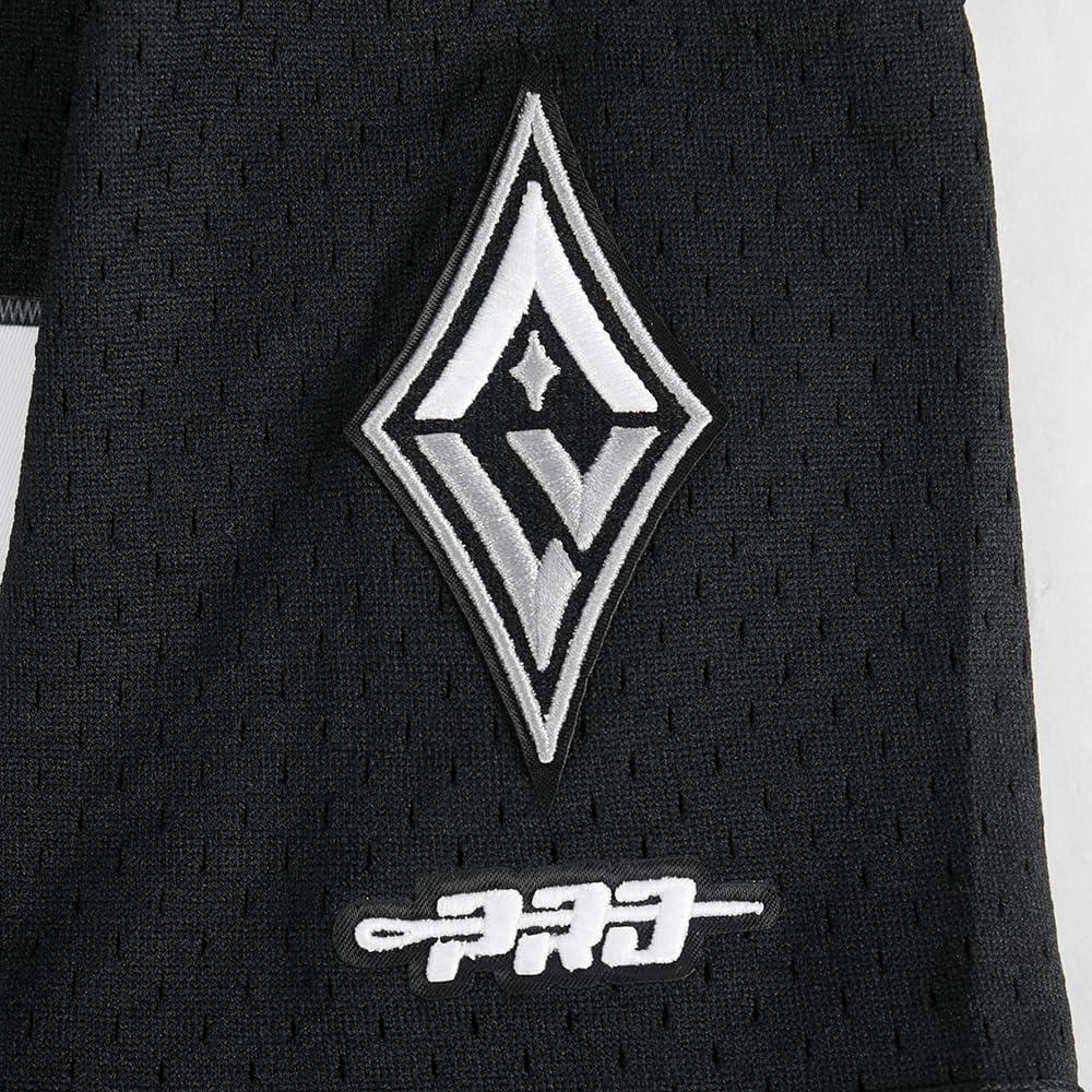 imageBig Boys WNBA Las Vegas Aces Classic Player Name and Number Mesh Button Down TopBlack