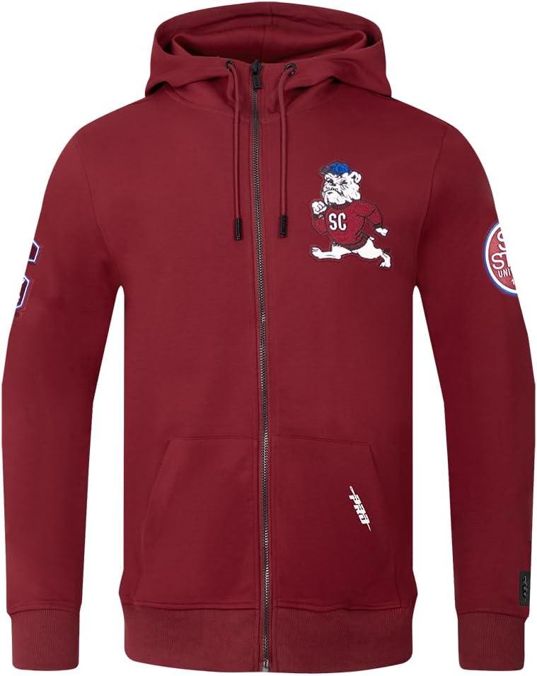 imagePro Standard Mens College Classic Chenille Full Zip HoodieCardinal Red