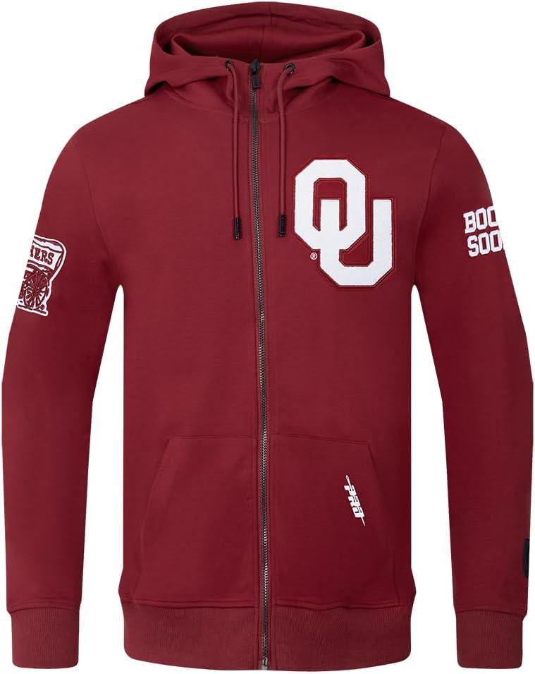 imagePro Standard Mens College Classic Chenille Full Zip HoodieCardinal Red