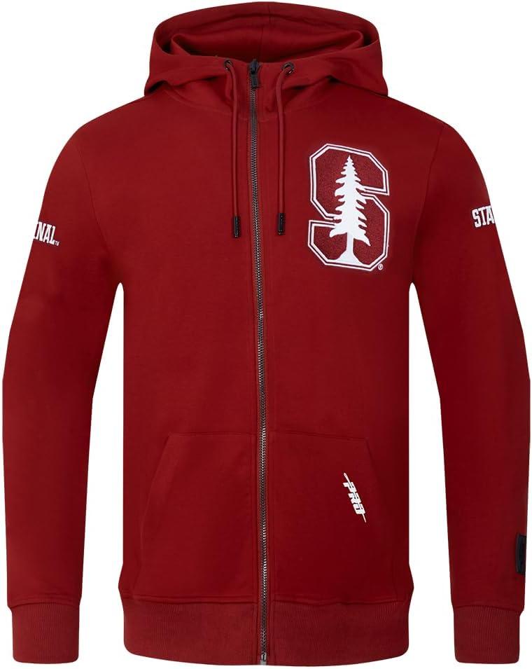 imagePro Standard Mens College Classic Chenille Full Zip HoodieCardinal Red