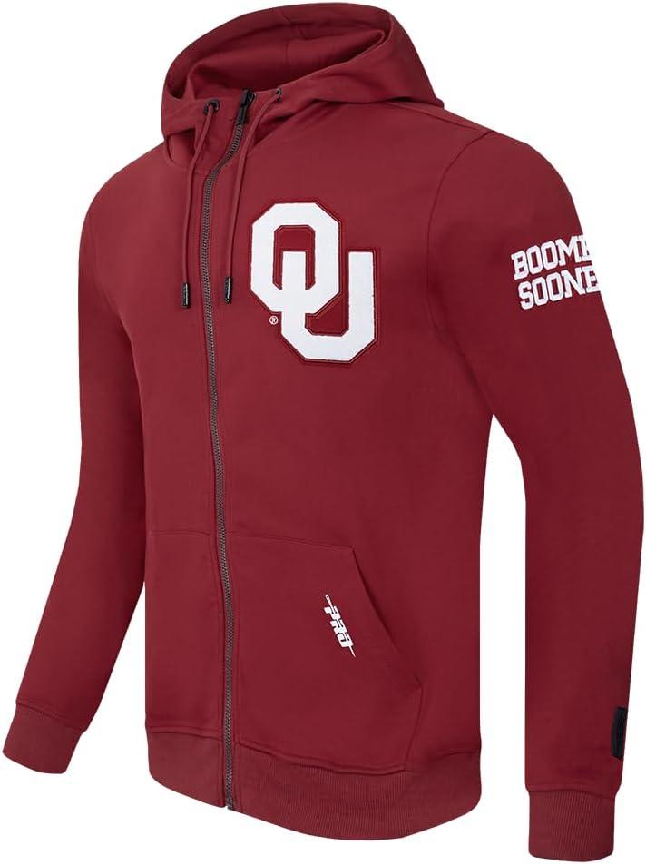 imagePro Standard Mens College Classic Chenille Full Zip HoodieCardinal Red