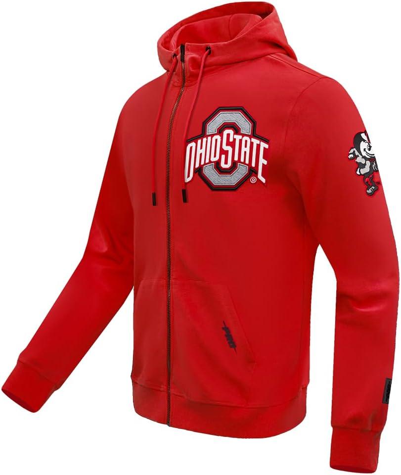 imagePro Standard Mens College Classic Chenille Full Zip HoodieRed
