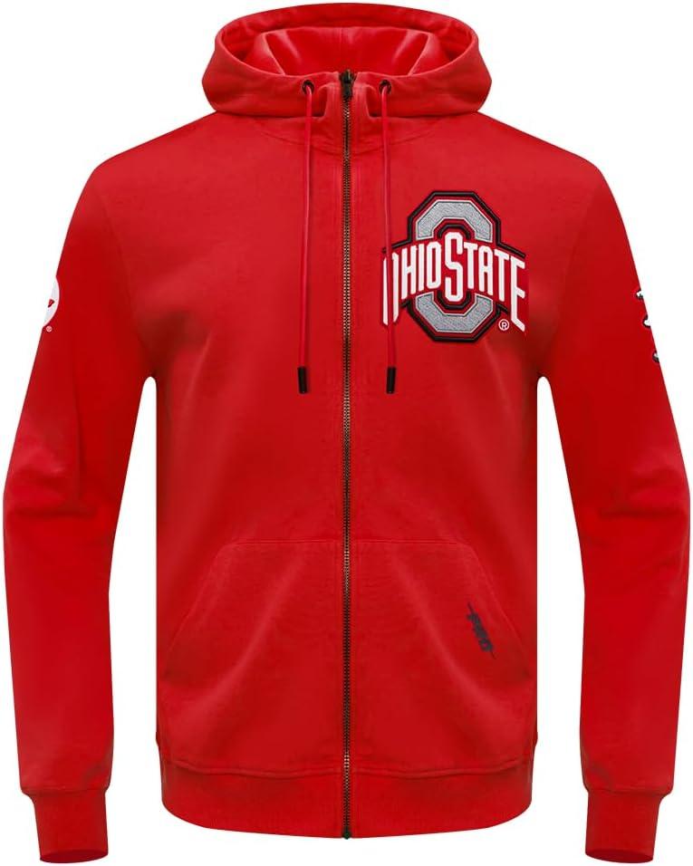 imagePro Standard Mens College Classic Chenille Full Zip HoodieRed