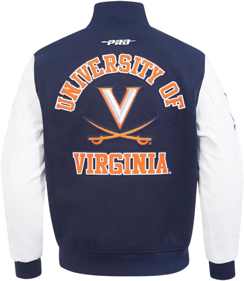 imagePro Standard Mens College Classic Chenille Varsity JacketMidnight NavyWhite
