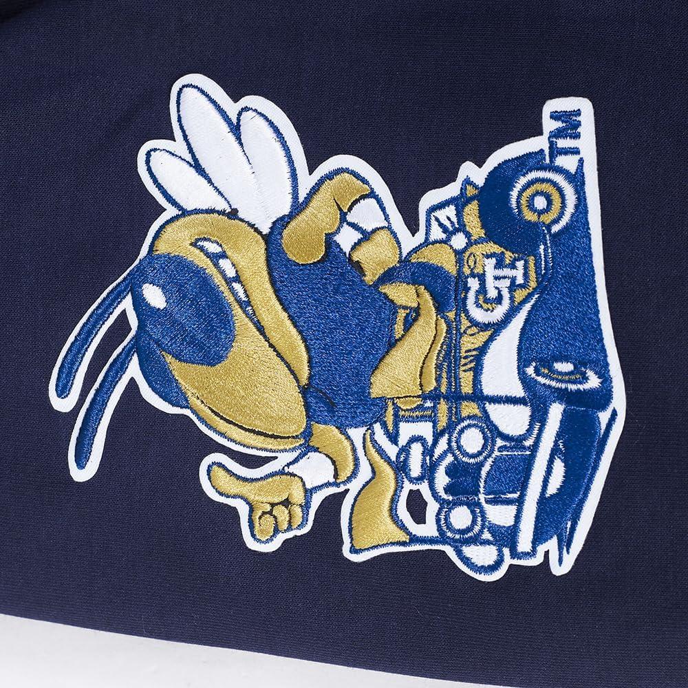 imagePro Standard Mens College Georgia Tech Classic Chenille Full Zip Hoodie Midnight Navy L