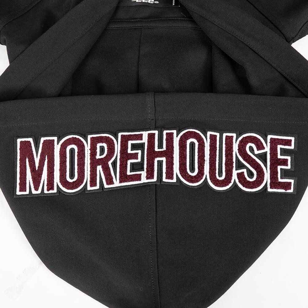 imagePro Standard Mens College Morehouse College Classic Chenille Pull Over Hoodie Black Xl