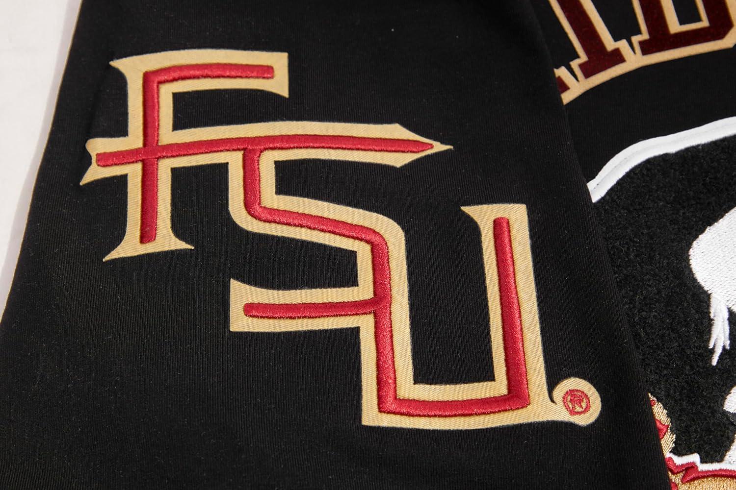 imagePro Standard Mens Florida State University Classic Chenille Short Sleeve Tee Black S