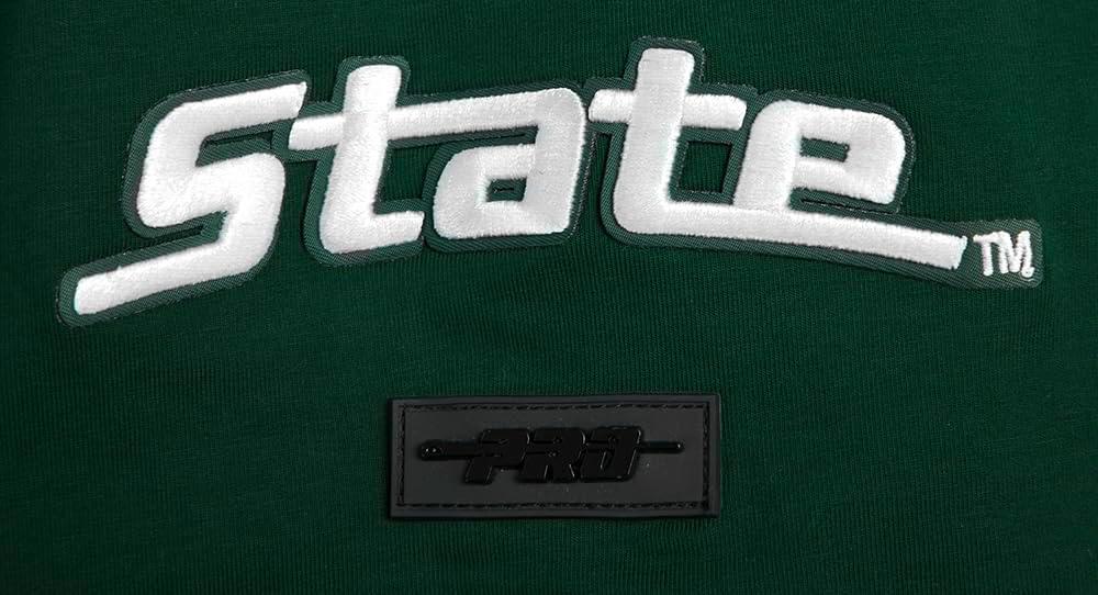 imagePro Standard Mens Michigan State University Classic Chenille Short Sleeve Tee Forest Green XL