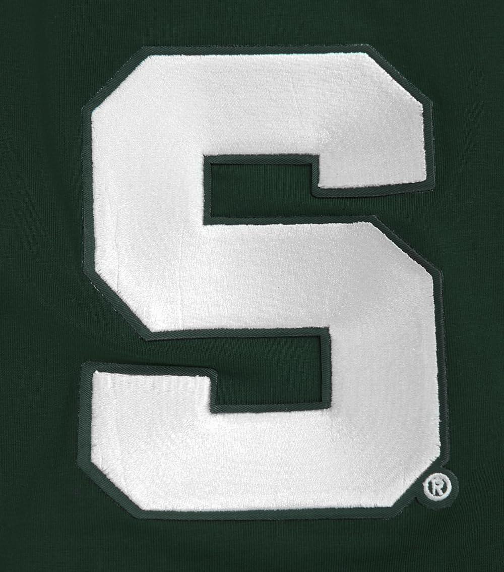 imagePro Standard Mens Michigan State University Classic Chenille Short Sleeve Tee Forest Green XL