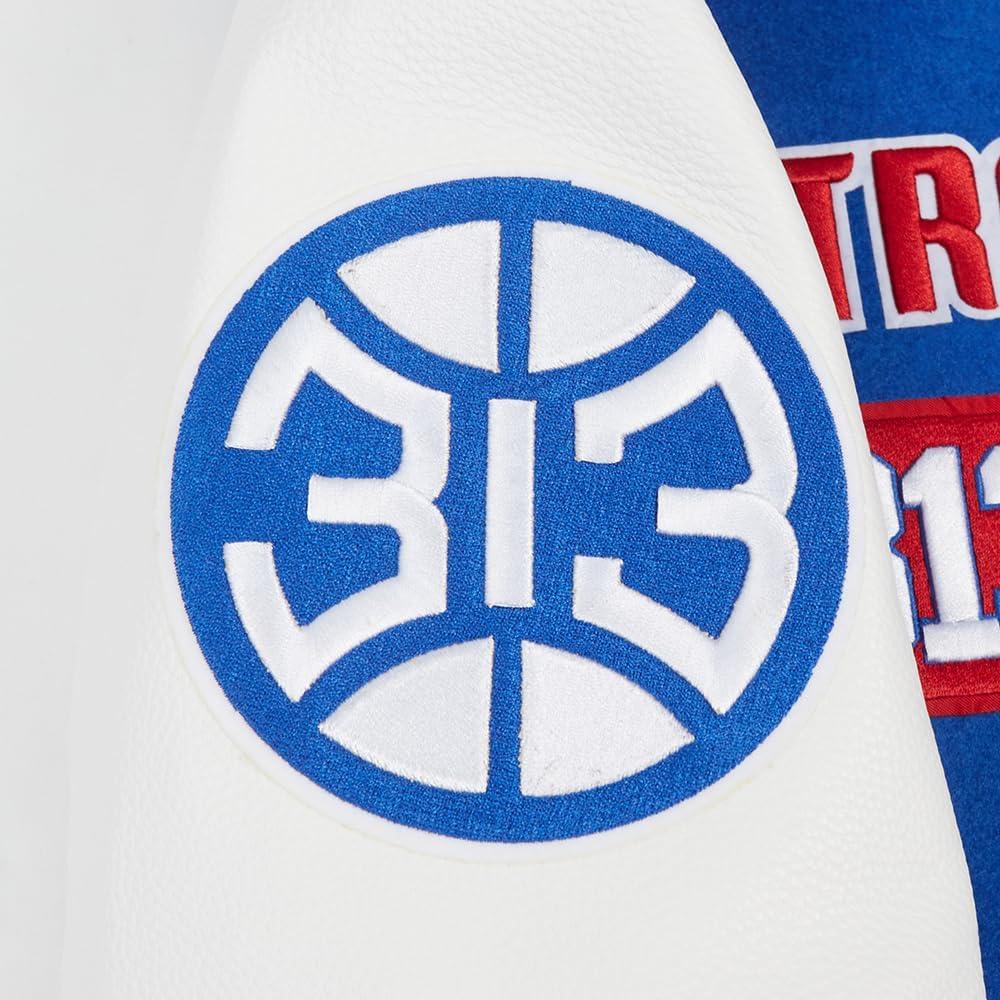 imagePro Standard Mens NBA Area Code Wool Varsity JacketRoyal BlueRed