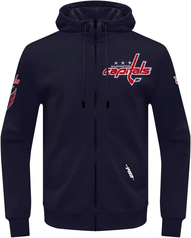 imagePro Standard Mens NHL Classic Chenille Full Zip HoodieMidnight Navy