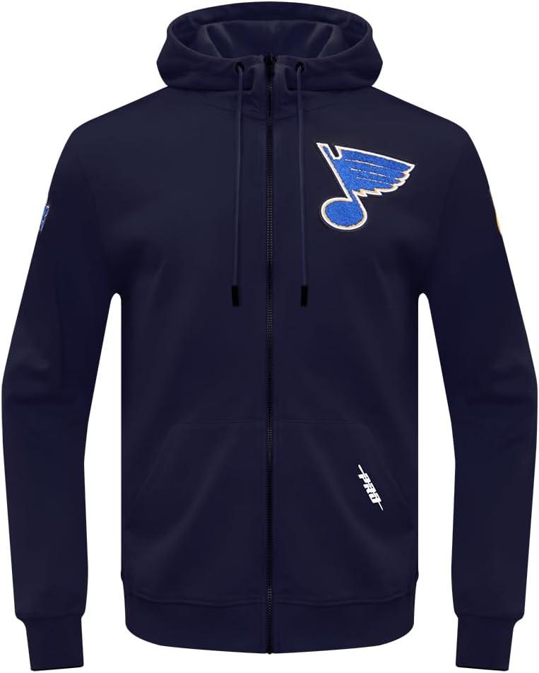imagePro Standard Mens NHL Classic Chenille Full Zip HoodieMidnight Navy