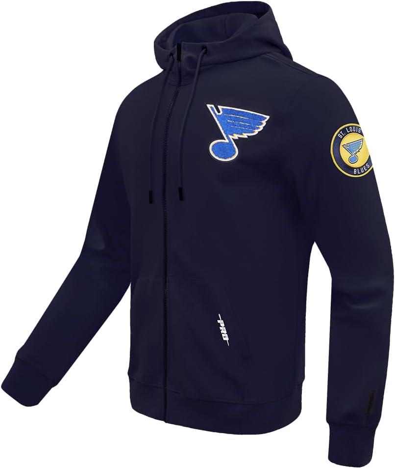 imagePro Standard Mens NHL Classic Chenille Full Zip HoodieMidnight Navy
