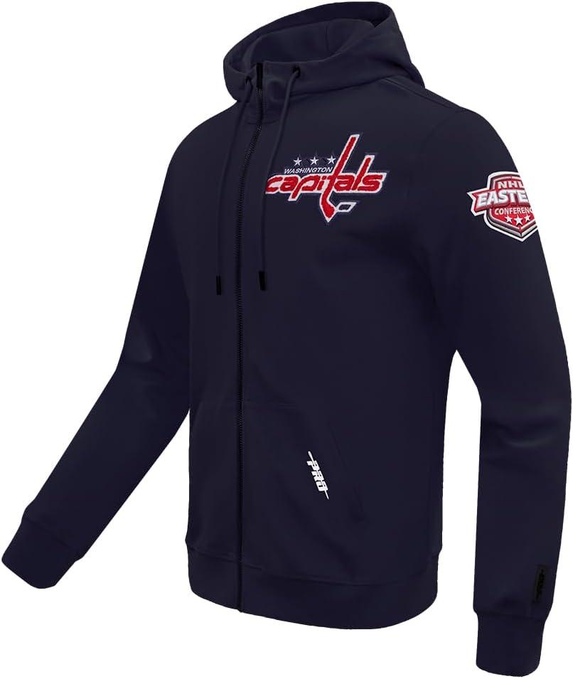 imagePro Standard Mens NHL Classic Chenille Full Zip HoodieMidnight Navy