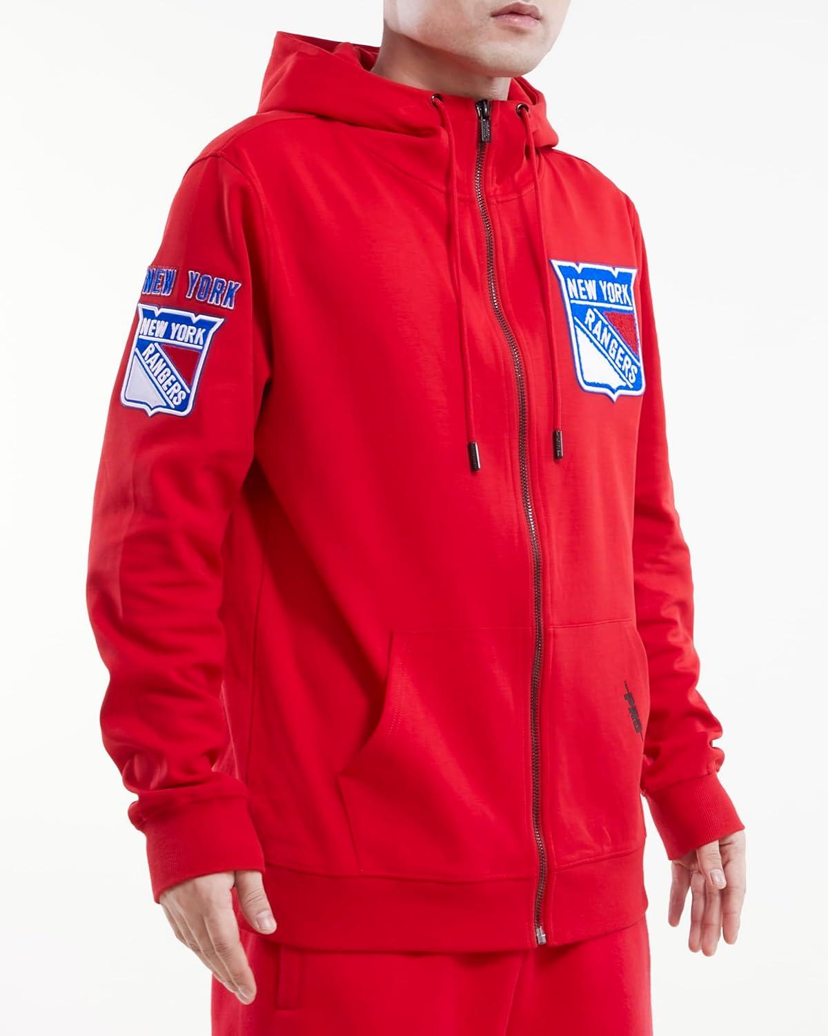 imagePro Standard Mens NHL Classic Chenille Full Zip HoodieRed