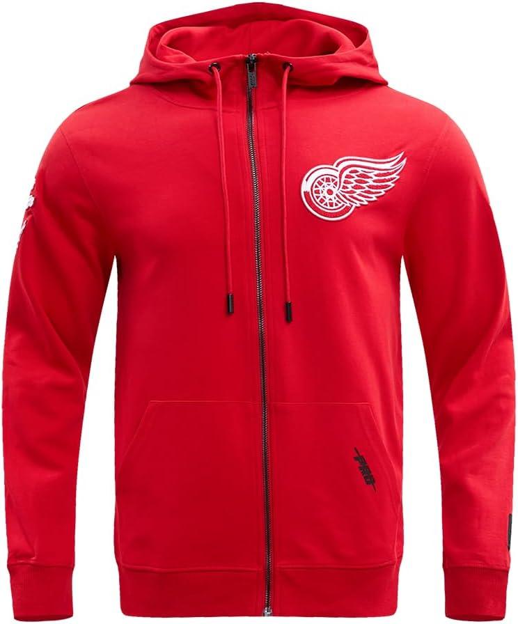 imagePro Standard Mens NHL Classic Chenille Full Zip HoodieRed