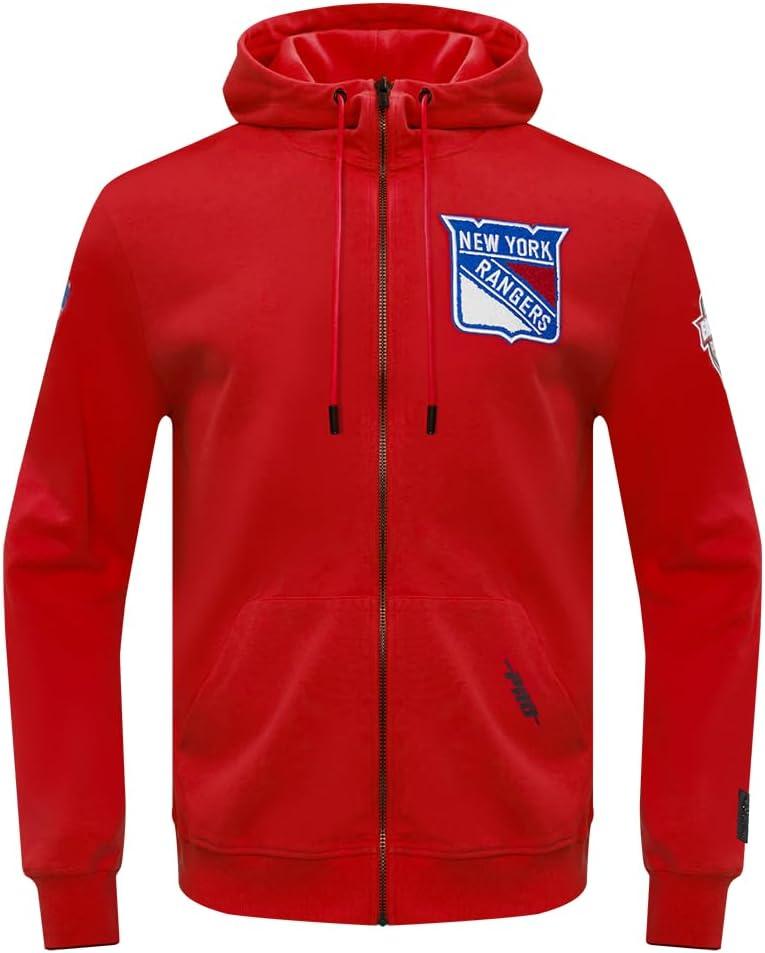 imagePro Standard Mens NHL Classic Chenille Full Zip HoodieRed
