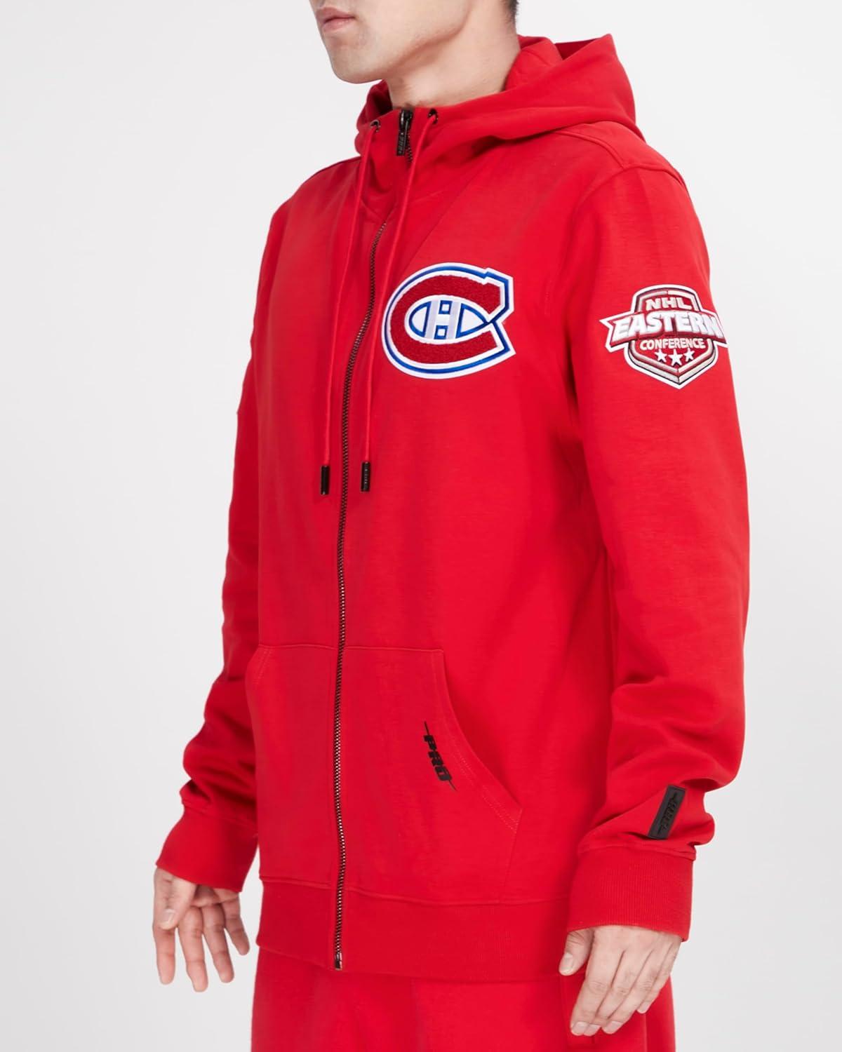 imagePro Standard Mens NHL Classic Chenille Full Zip HoodieRed