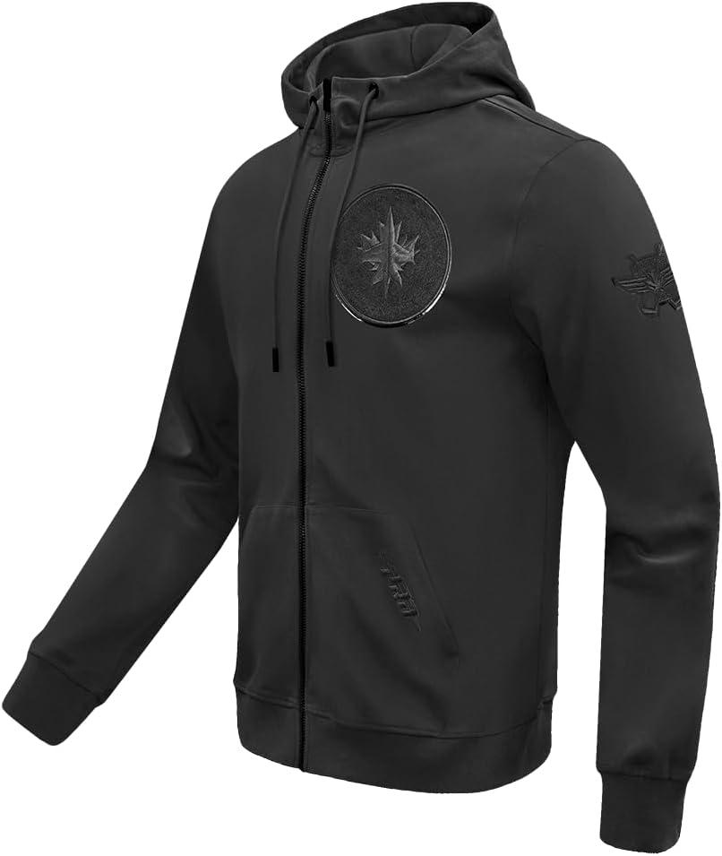 imagePro Standard Mens NHL Classic Chenille Full Zip HoodieTriple Black