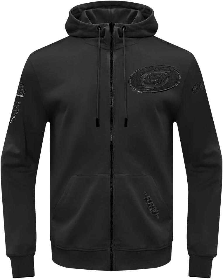 imagePro Standard Mens NHL Classic Chenille Full Zip HoodieTriple Black