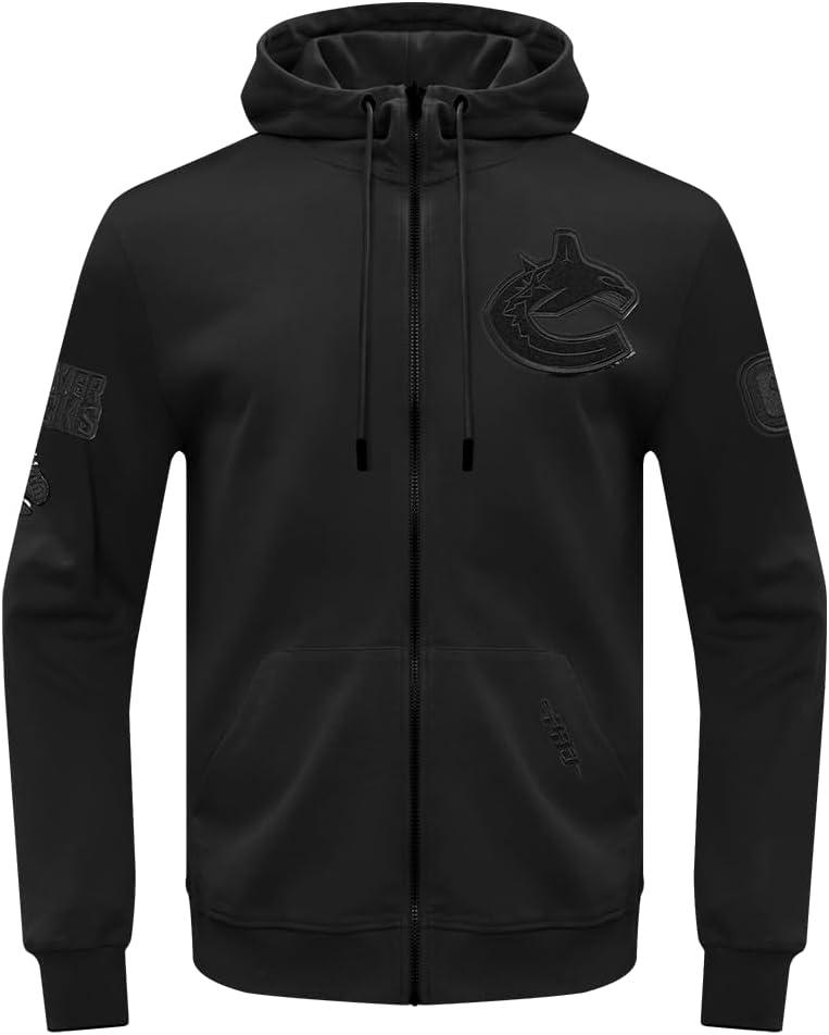 imagePro Standard Mens NHL Classic Chenille Full Zip HoodieTriple Black