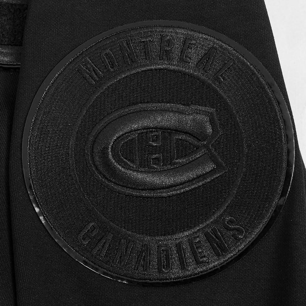 imagePro Standard Mens NHL Classic Chenille Full Zip HoodieTriple Black