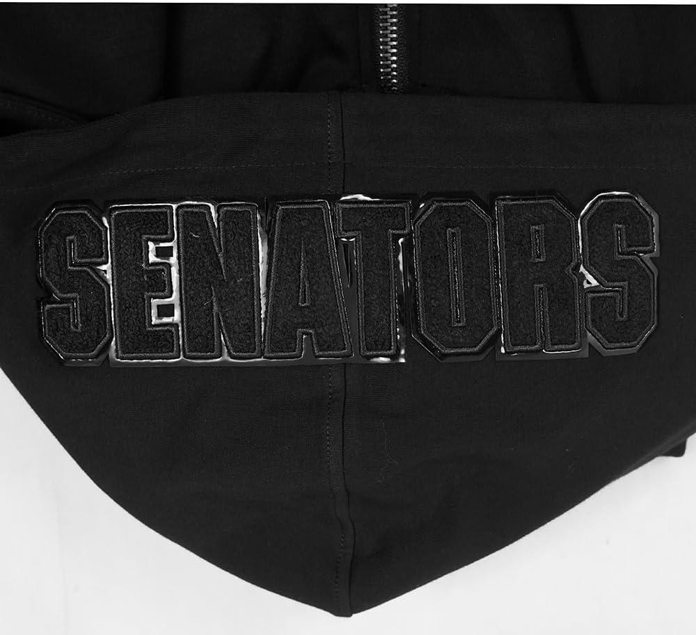 imagePro Standard Mens NHL Classic Chenille Full Zip HoodieTriple Black