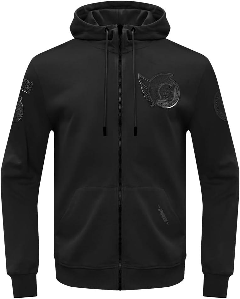 imagePro Standard Mens NHL Classic Chenille Full Zip HoodieTriple Black