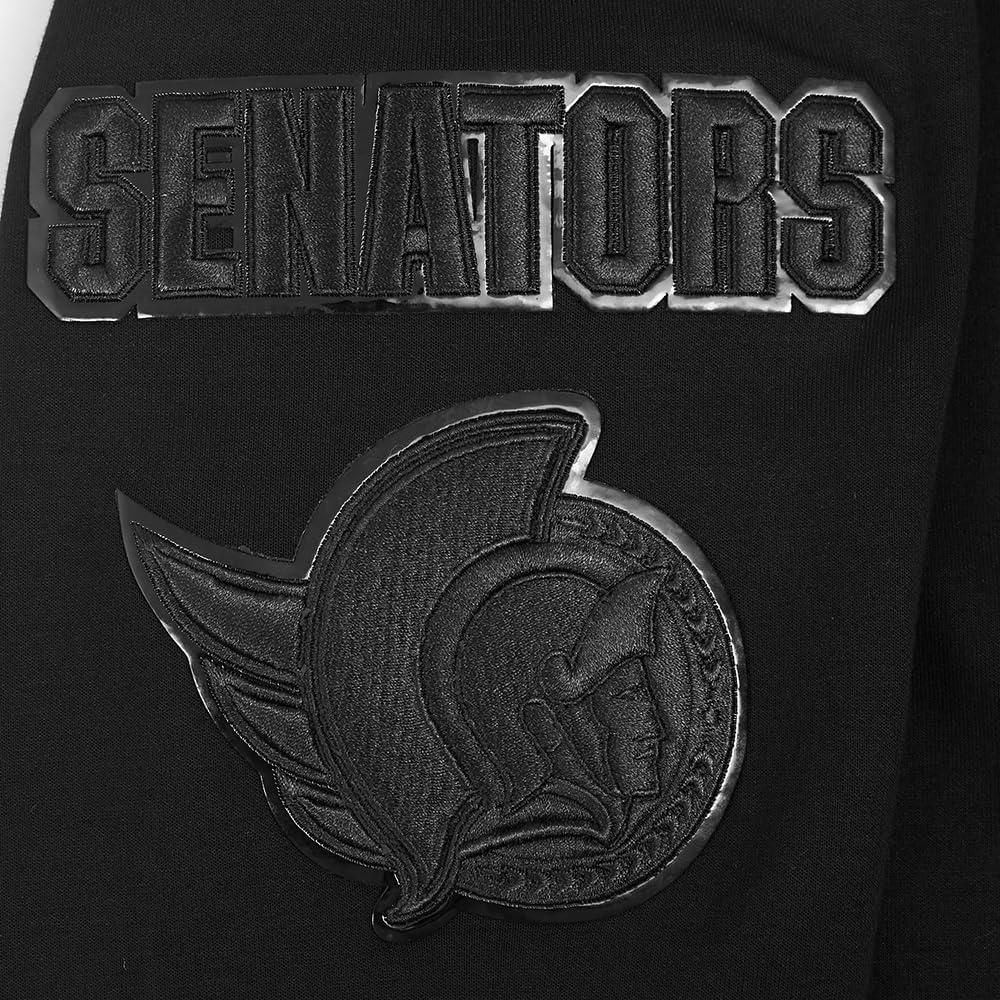imagePro Standard Mens NHL Classic Chenille Full Zip HoodieTriple Black