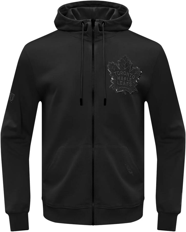 imagePro Standard Mens NHL Classic Chenille Full Zip HoodieTriple Black