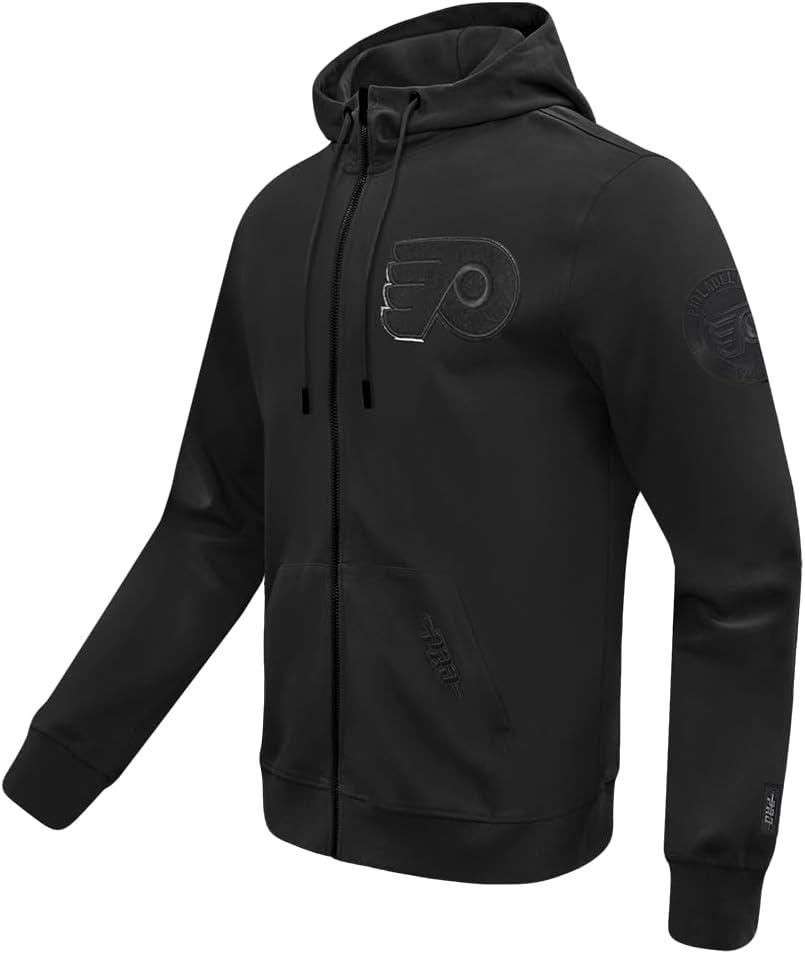 imagePro Standard Mens NHL Classic Chenille Full Zip HoodieTriple Black