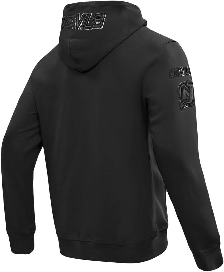 imagePro Standard Mens NHL Classic Chenille Full Zip HoodieTriple Black
