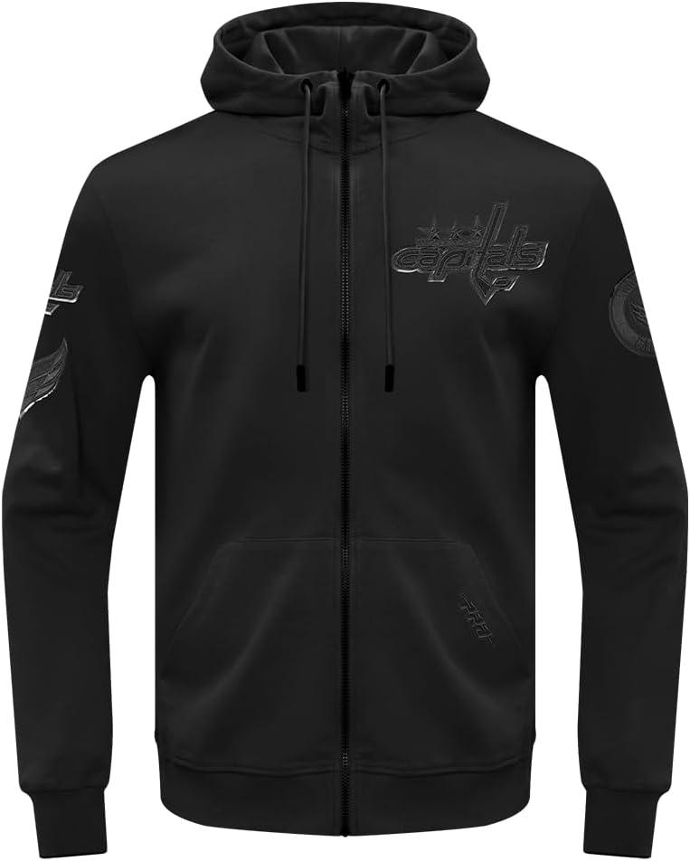imagePro Standard Mens NHL Classic Chenille Full Zip HoodieTriple Black