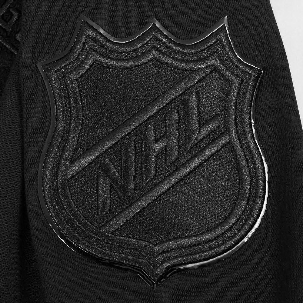 imagePro Standard Mens NHL Classic Chenille Full Zip HoodieTriple Black