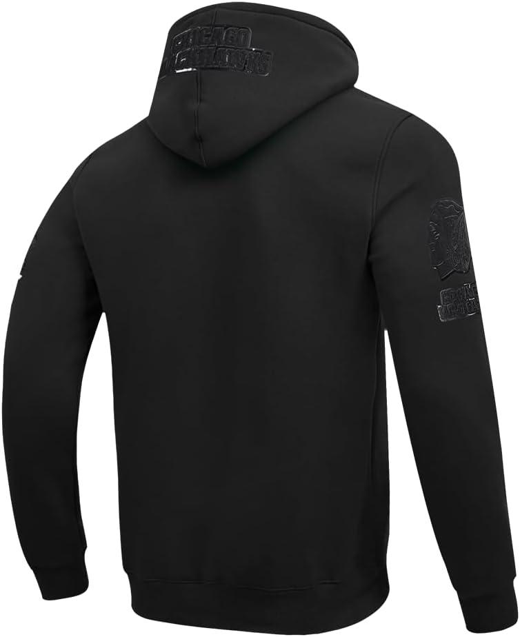 imagePro Standard Mens NHL Classic Chenille Full Zip HoodieTriple Black