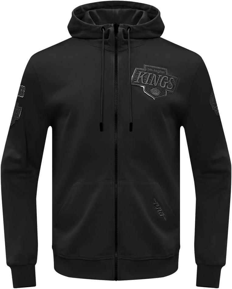 imagePro Standard Mens NHL Classic Chenille Full Zip HoodieTriple Black