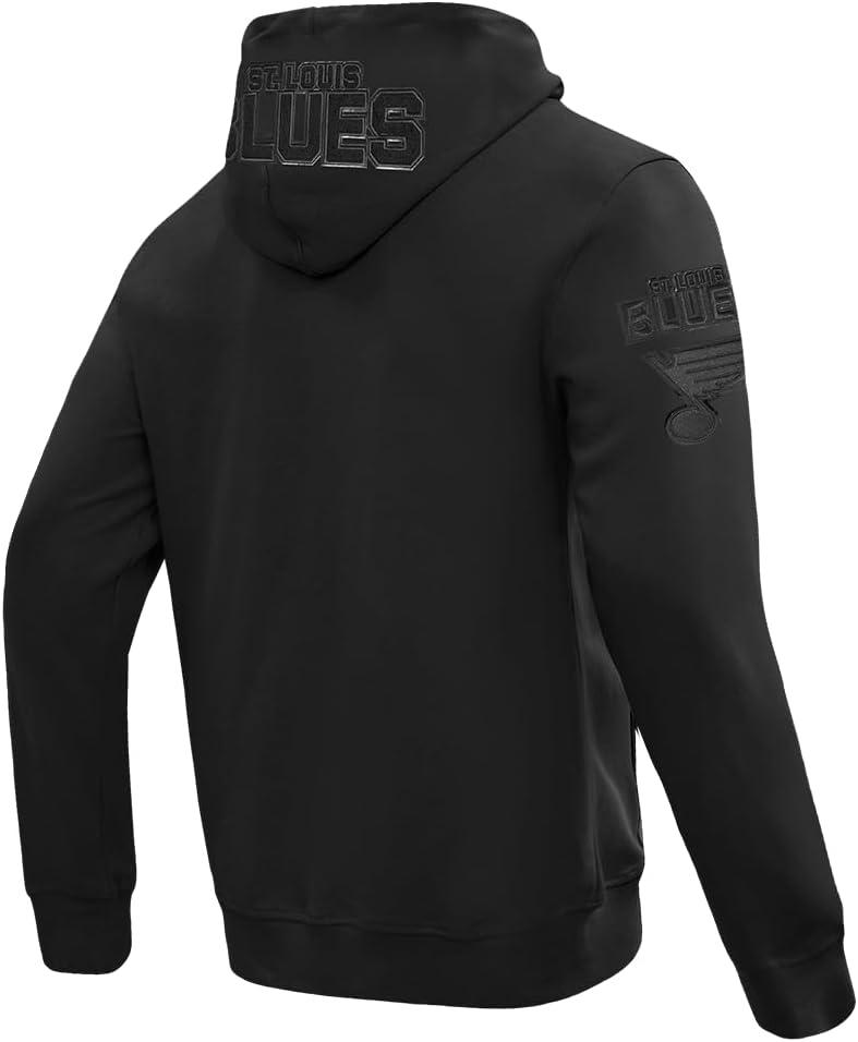 imagePro Standard Mens NHL Classic Chenille Full Zip HoodieTriple Black