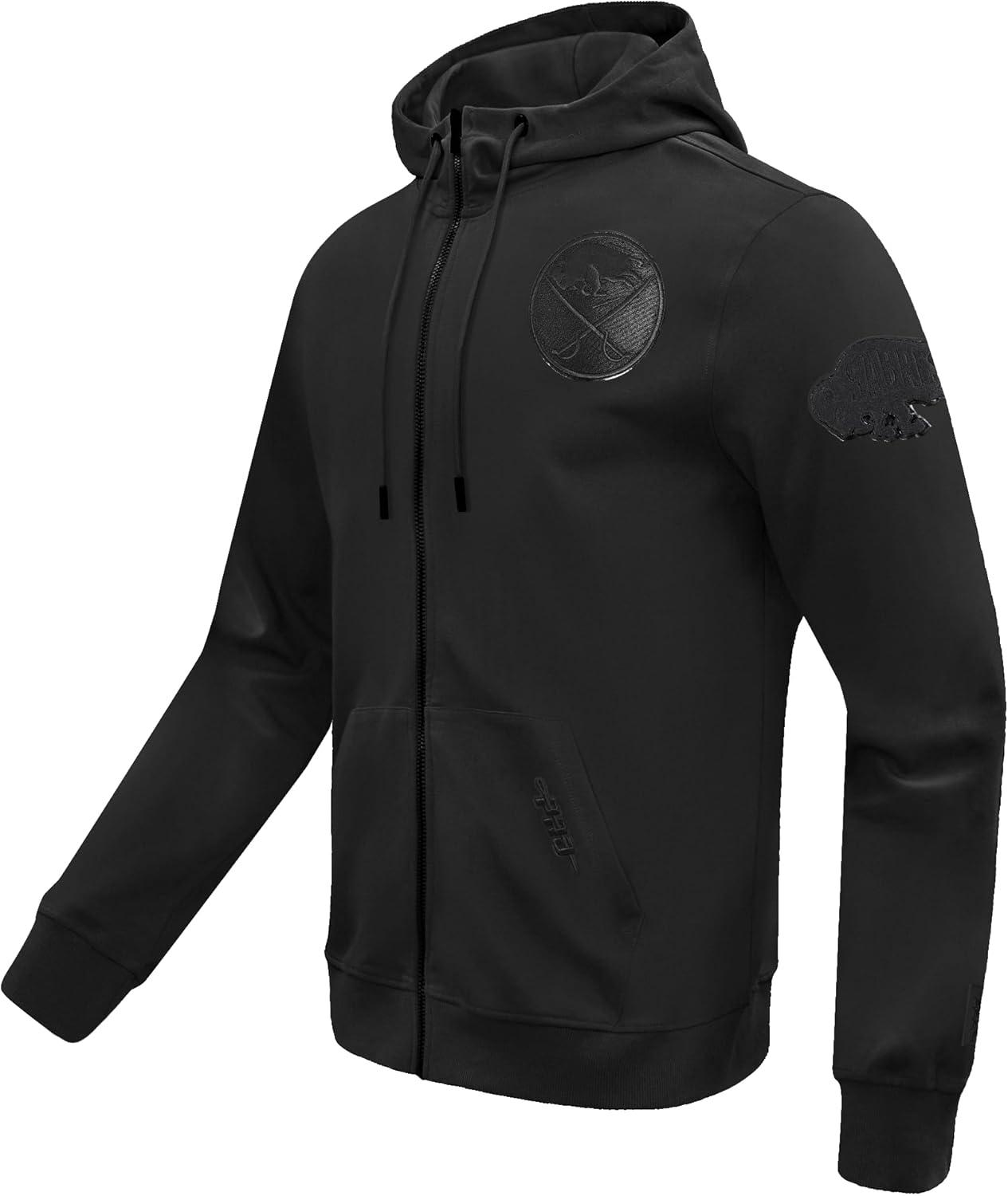 imagePro Standard Mens NHL Classic Chenille Full Zip HoodieTriple Black