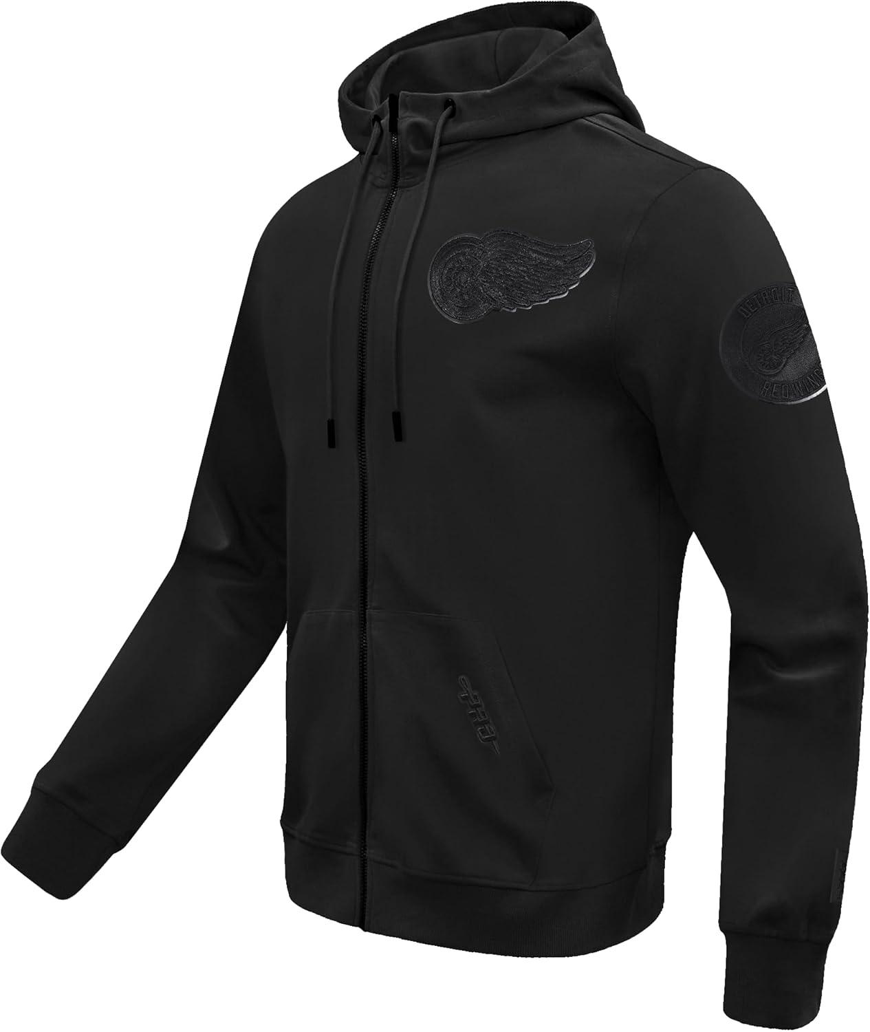 imagePro Standard Mens NHL Classic Chenille Full Zip HoodieTriple Black