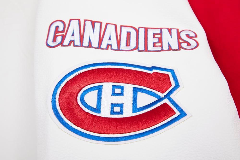 imagePro Standard Mens NHL Classic Varsity JacketRedWhite