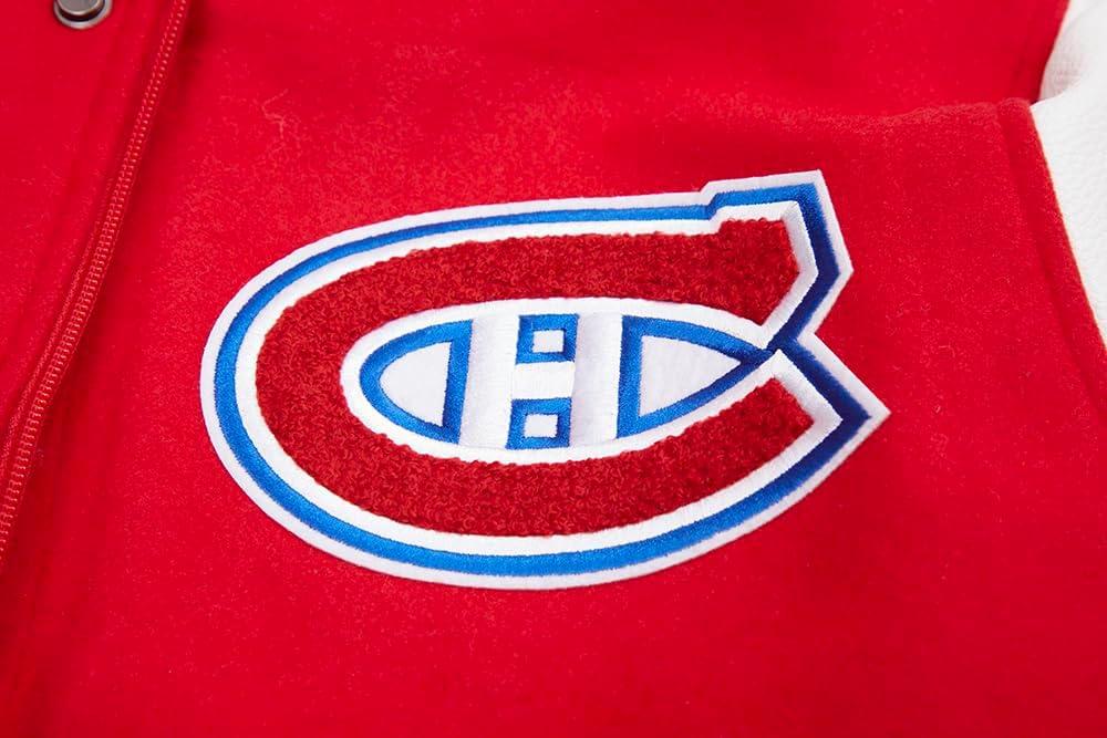 imagePro Standard Mens NHL Classic Varsity JacketRedWhite