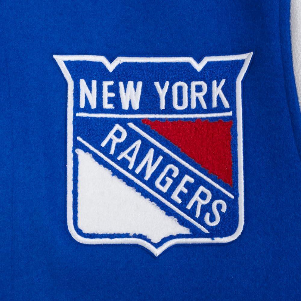 imagePro Standard Mens NHL Classic Varsity JacketRoyal BlueWhite