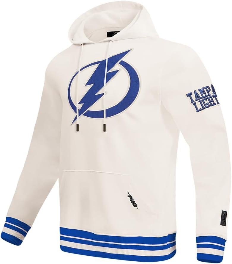 imagePro Standard Mens NHL Retro Classics Brushed Back French Terry Pull Over HoodieEggshellDodger Blue