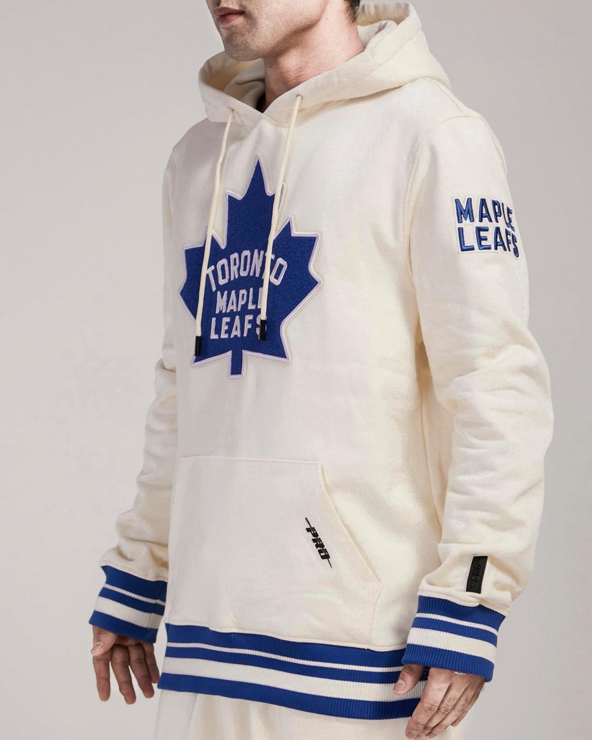 imagePro Standard Mens NHL Retro Classics Brushed Back French Terry Pull Over HoodieEggshellDodger Blue