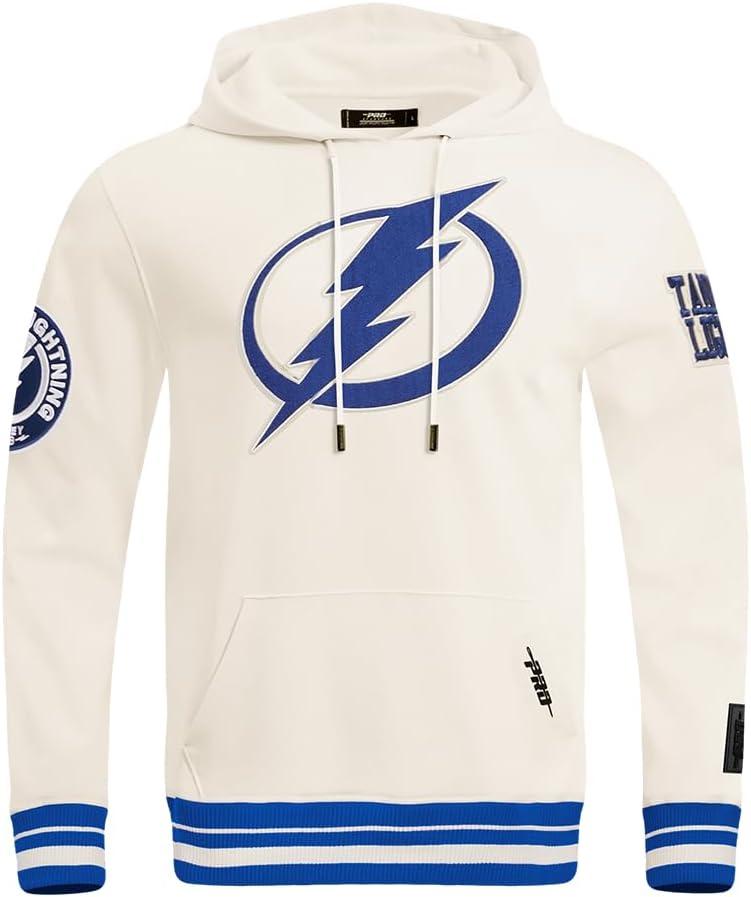 imagePro Standard Mens NHL Retro Classics Brushed Back French Terry Pull Over HoodieEggshellDodger Blue