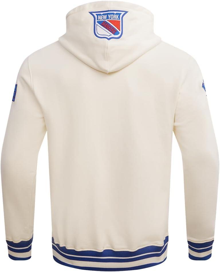 imagePro Standard Mens NHL Retro Classics Brushed Back French Terry Pull Over HoodieEggshellRoyal Blue